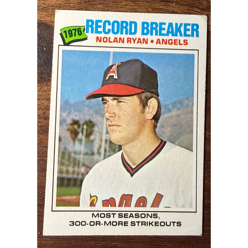1977 Topps Nolan Ryan Record Breaker 234 California Angels Baseball Card